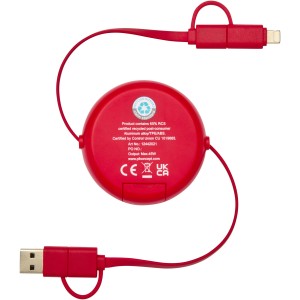 Alasia gyorstöltő és adatkábel, 100 cm, 45W, piros (vezeték, elosztó, adapter, kábel)
