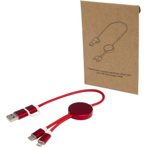 Alasia gyorstöltő- és adatkábel, 30 cm, 27W, piros (vezeték, elosztó, adapter, kábel)