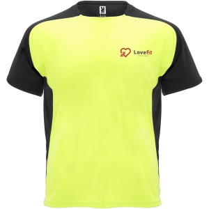 Bugatti rvid ujj gyerek sportpl, fluor yellow, solid black (T-shirt, pl, kevertszlas, mszlas)