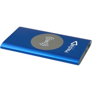 Juice alumínium vezeték nélküli powerbank, 4000 mAh, kék (powerbank)
