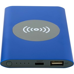 Juice alumínium vezeték nélküli powerbank, 4000 mAh, kék (powerbank)