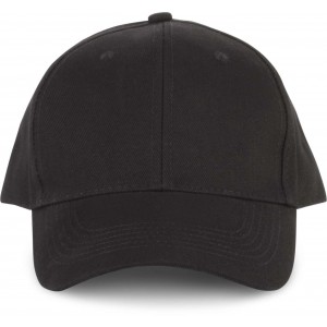 Kup 6 paneles organikus pamut baseballsapka, Black, U
