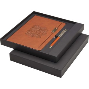 Legato A5 füzet és rollerball készlet, barna (tollkészlet)