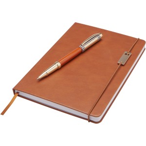 Legato A5 füzet és rollerball készlet, barna (tollkészlet)