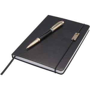 Legato A5 füzet és rollerball készlet, fekete (tollkészlet)