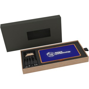 SCX P36 5000 mAh világító, vezeték nélküli powerbank, kék (powerbank)