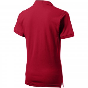 Slazenger Forehand galléros nőipóló, pamut, piros (galléros póló, 90-100% pamut)