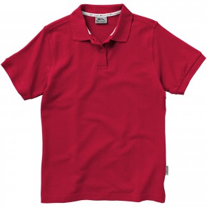 Slazenger Forehand galléros nőipóló, pamut, piros (galléros póló, 90-100% pamut)