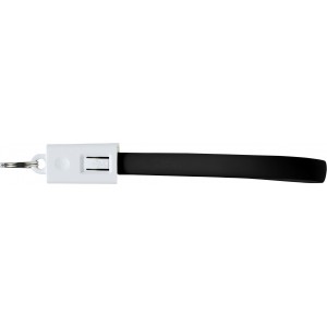 Töltőkábel és kulcstartó, fekete (vezeték, elosztó, adapter, kábel)