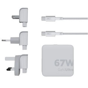 Xtorm XVC2067 GaN Ultra úti töltő, 67W, fehér (vezeték, elosztó, adapter, kábel)